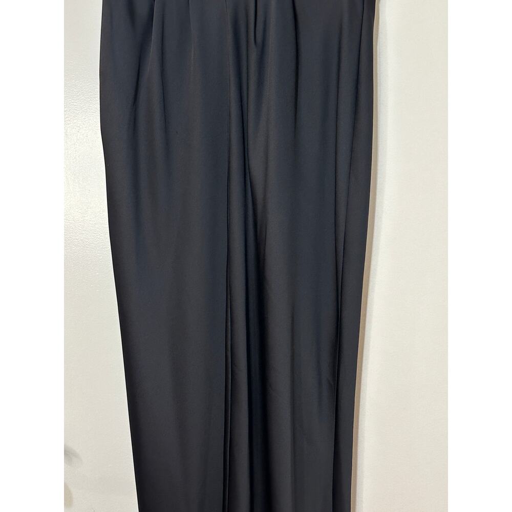 Ramy Brook Quinn Plunge-Neck Gown Dress Black Size 10 NWT Bold Front Slit - Picture 12 of 14